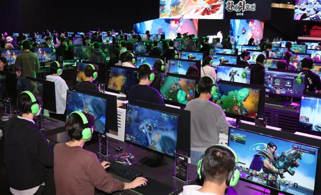 부산 벡스코 지스타 현장 이미지